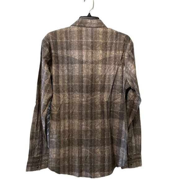 Wrangler retro premium white gray paisley pockets buttons 100% cotton brand new - Picture 2 of 6